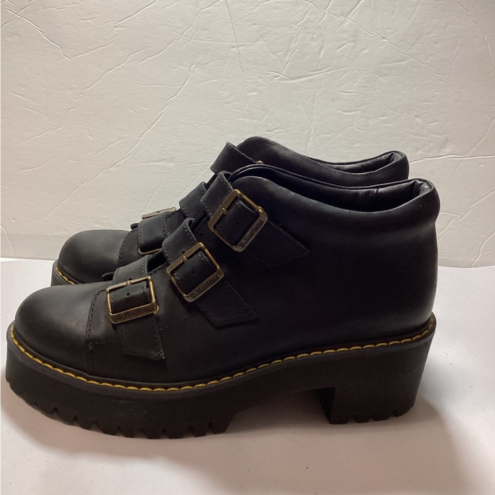 Dr. Martens Coppola Black Platform Shoes leather size 10 - Picture 8 of 12